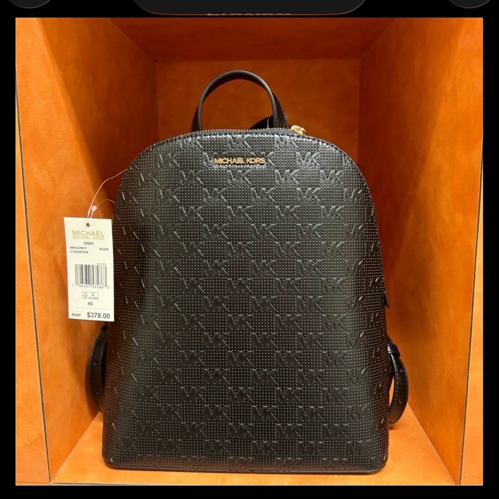 NWT Michael Kors Backpack- Black, Gold Hardware